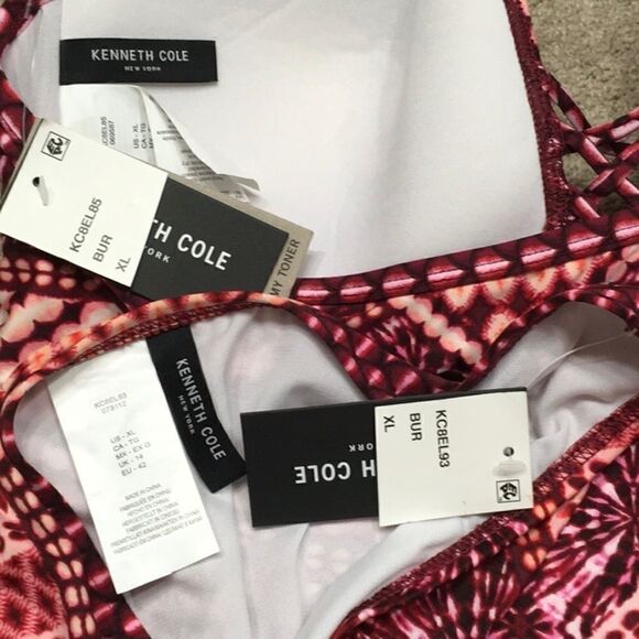 Kenneth Cole push up burgundy tankini set. NWT - Picture 9 of 11